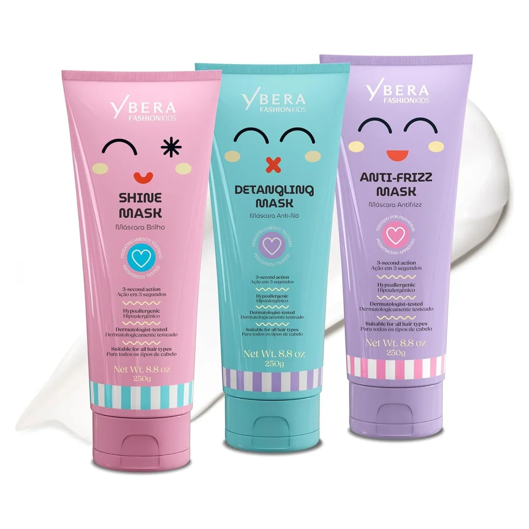 Fashion Gold Girls' Hair Mask Kit, 3 x 250 g