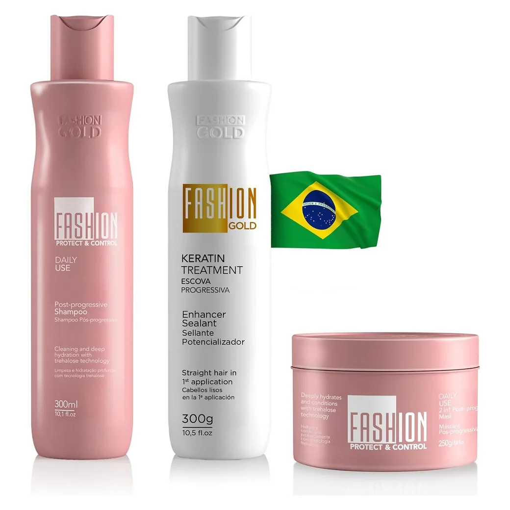 Fashion Gold Progressiva Keratin Treatment Kit, Kit with 300 g
