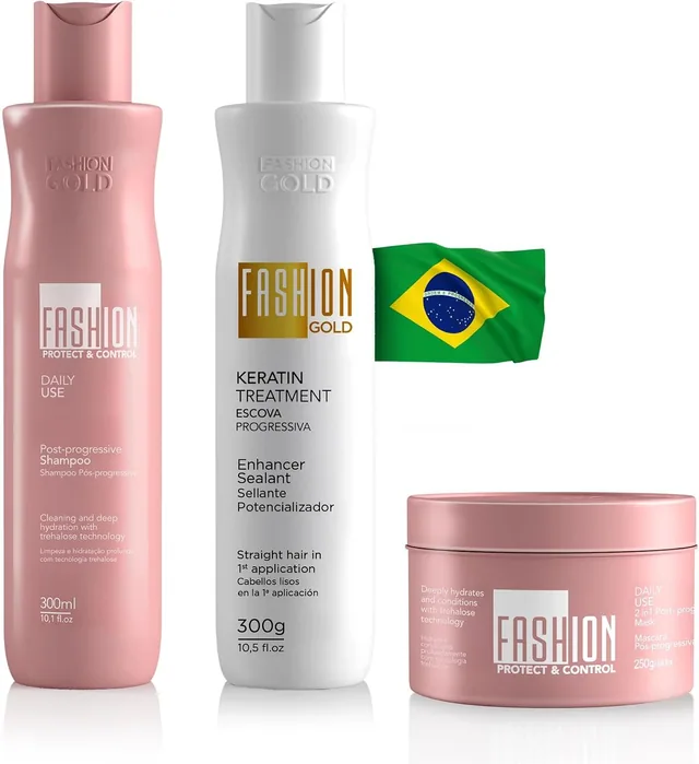 Fashion Gold Progressiva Keratin Treatment Kit, Kit with 300 g