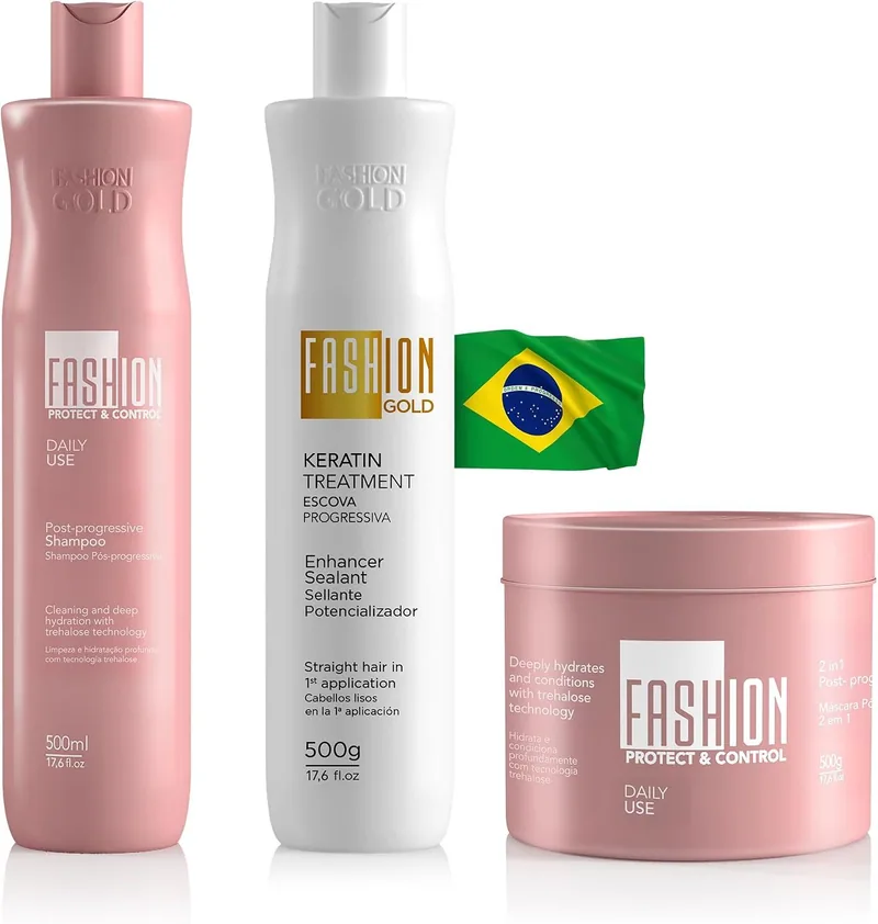 Fashion Gold Progressiva Keratin Treatment Kit, Kit with 500 g